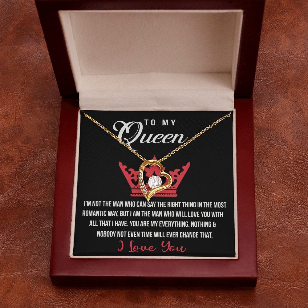 To My Queen Love Knot Necklace, Gift For Wife Girlfriend Soulmate Future Wife Forever Love Necklace