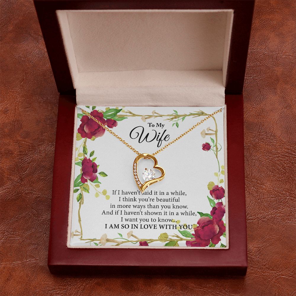 Birthday Gifts For Wife, Necklace Gifts For Wife From Husband, To My Wife Jewelry For Women , To My Wife Necklace  from Husband Wedding Anniversary Present For Wife, Beautiful Wife Jewelry Christmas19 Forever Love Necklace