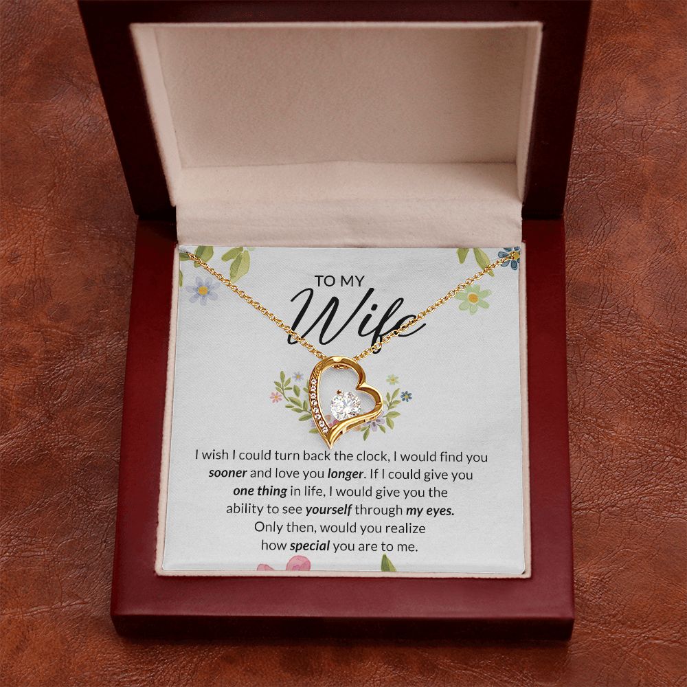 Birthday Gifts For Wife, Necklace Gifts For Wife From Husband, To My Wife Jewelry For Women , To My Wife Necklace  from Husband Wedding Anniversary Present For Wife, Beautiful Wife Jewelry Christmas17 Forever Love Necklace