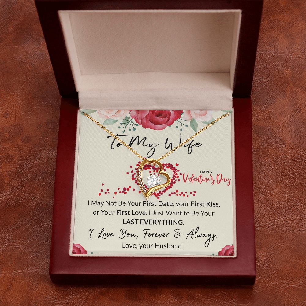 To My Wife Necklace from Husband, Personalized Necklace for Women, Luxury Necklace for Wife from Man Men, Wedding Anniversary Present For Wife, Beautiful Wife Jewelry Christmas Birthday Gift For Wife23 Forever Love Necklace