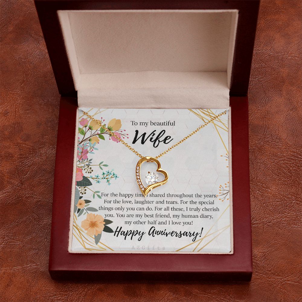 To My Wife Necklace from Husband, Personalized Necklace for Women, Luxury Necklace for Wife from Man Men, Wedding Anniversary Present For Wife, Beautiful Wife Jewelry Christmas Birthday Gifts For Wife8 Forever Love Necklace