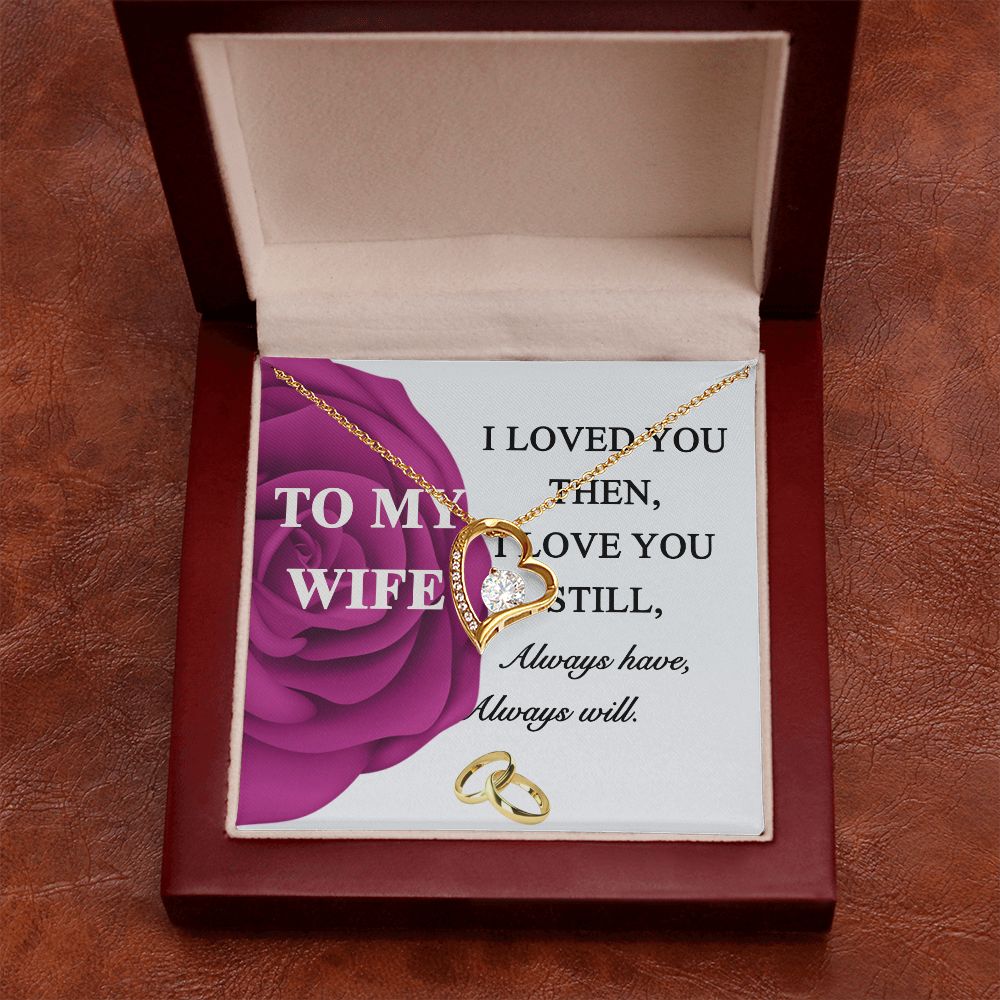 To My Wife Necklace -gift for Wife, Birthday Anniversary Necklace From HUsband Forever Love Necklace