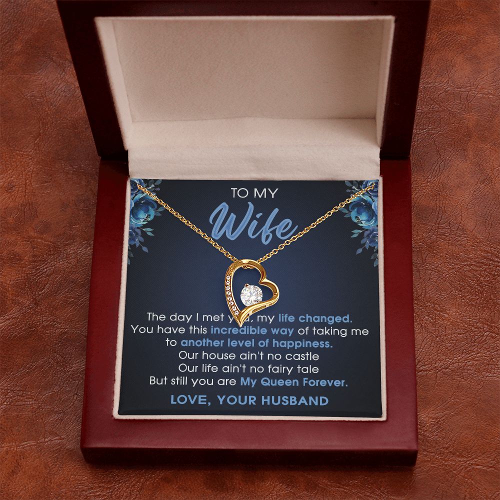 To My Wife Gift Jewelry Gift For Wife Birthday Gift For Wife Necklace For Wife Forever Love Necklace
