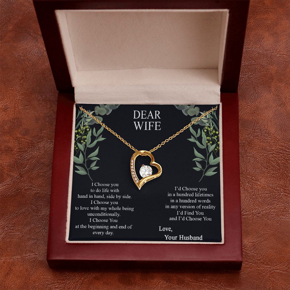 Birthday Gifts For Wife, Necklace Gifts For Wife From Husband, To My Wife Jewelry For Women , To My Wife Necklace  from Husband Wedding Anniversary Present For Wife, Beautiful Wife Jewelry Christmas12 Forever Love Necklace