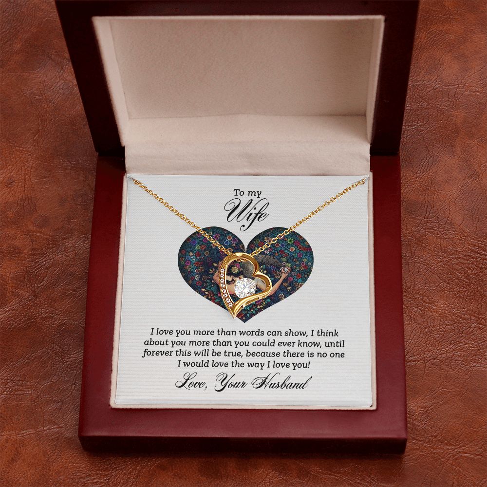 Birthday Gifts For Wife, Necklace Gifts For Wife From Husband, To My Wife Jewelry For Women , To My Wife Necklace  from Husband Wedding Anniversary Present For Wife, Beautiful Wife Jewelry Christmas23 Forever Love Necklace