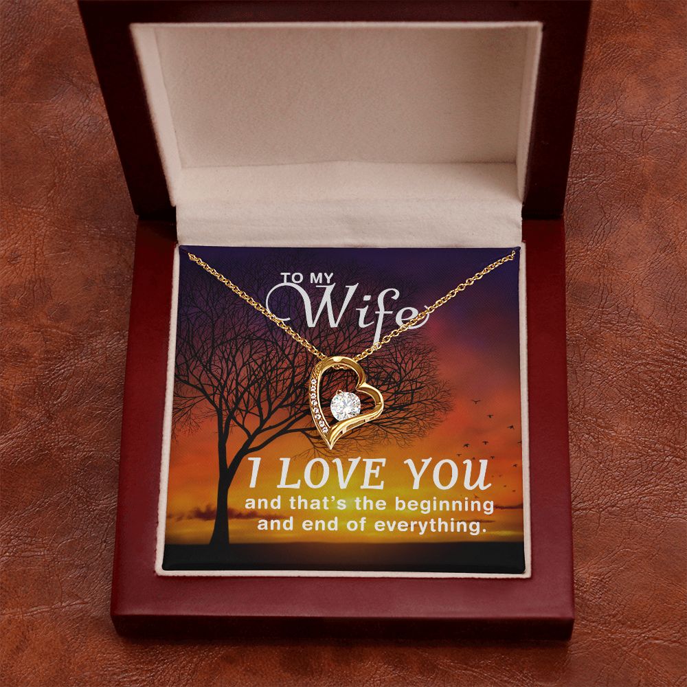 Birthday Gifts For Wife, Necklace Gifts For Wife From Husband, To My Wife Jewelry For Women , To My Wife Necklace  from Husband Wedding Anniversary Present For Wife, Beautiful Wife Jewelry Christmas14 Forever Love Necklace