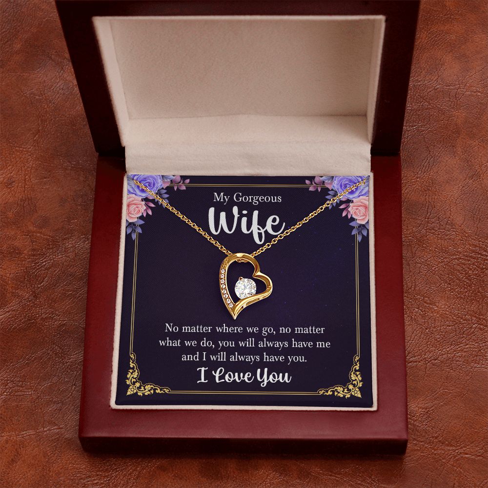 Birthday Gifts For Wife, Necklace Gifts For Wife From Husband, To My Wife Jewelry For Women , To My Wife Necklace  from Husband Wedding Anniversary Present For Wife, Beautiful Wife Jewelry Christmas15 Forever Love Necklace