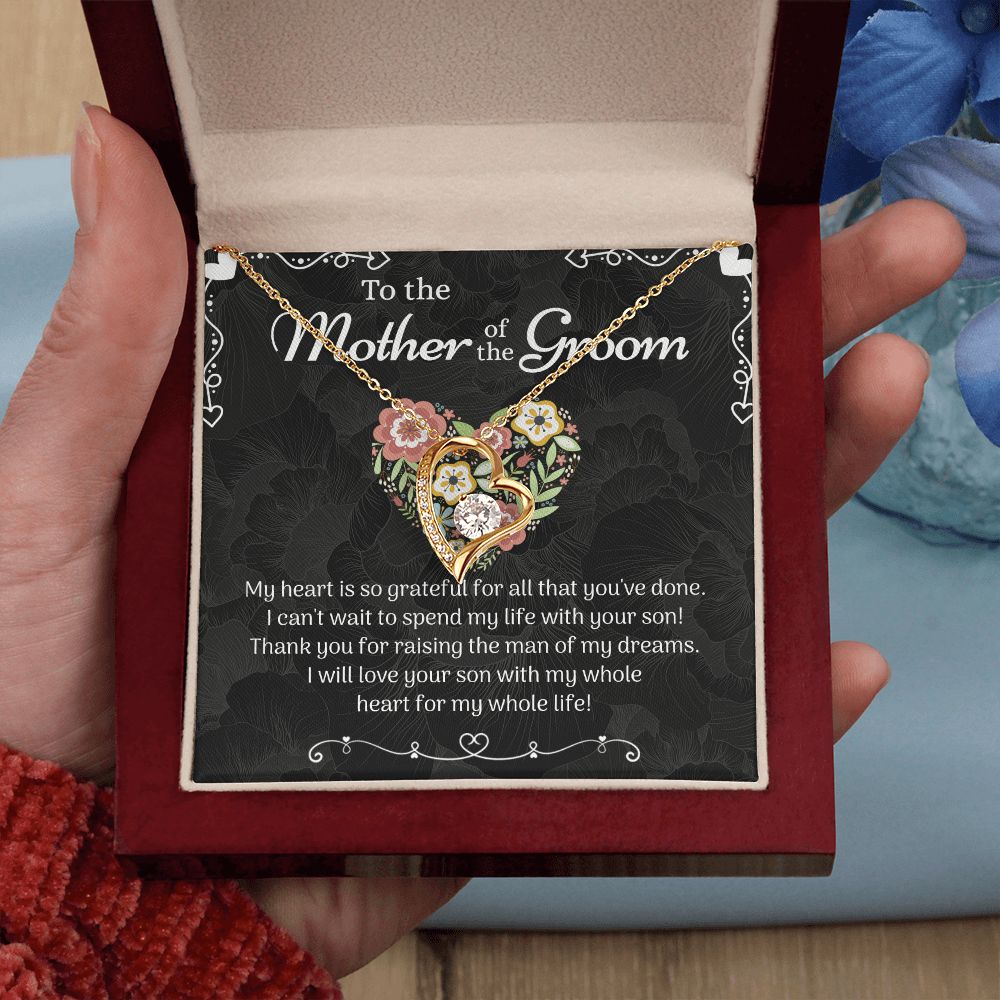 Mother of the Groom Sunflower Bracelet from Bride, Mother of the Groom Jewelry, Unique Mother Of The Groom Wedding Gift, Mom of Groom Gift Forever Love Necklace