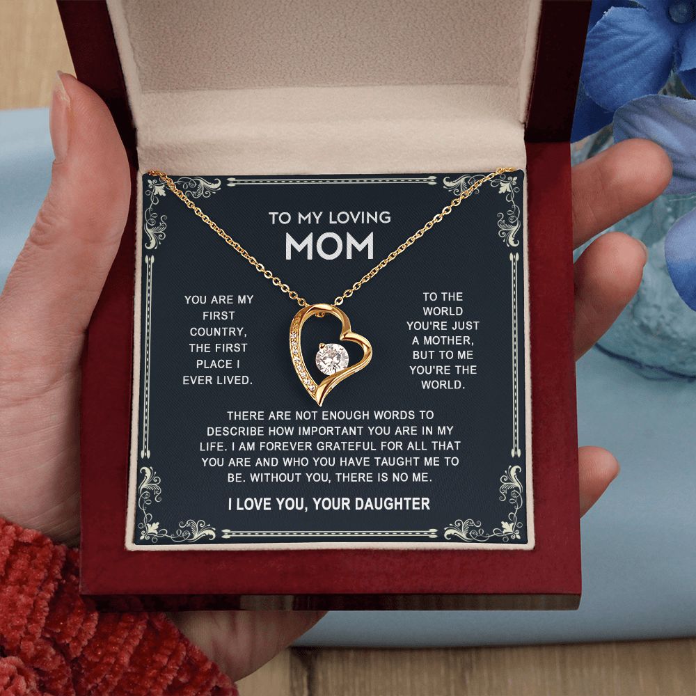 To My Mom Necklace, Gift For Mom, Mother's Day Gift from Daughter, Mom Jewelry Gift for Mothers Day, Birthday Gift for Mother, Moms Gift from Daughter Son, Necklace for Mom Mother 14 Forever Love Necklace