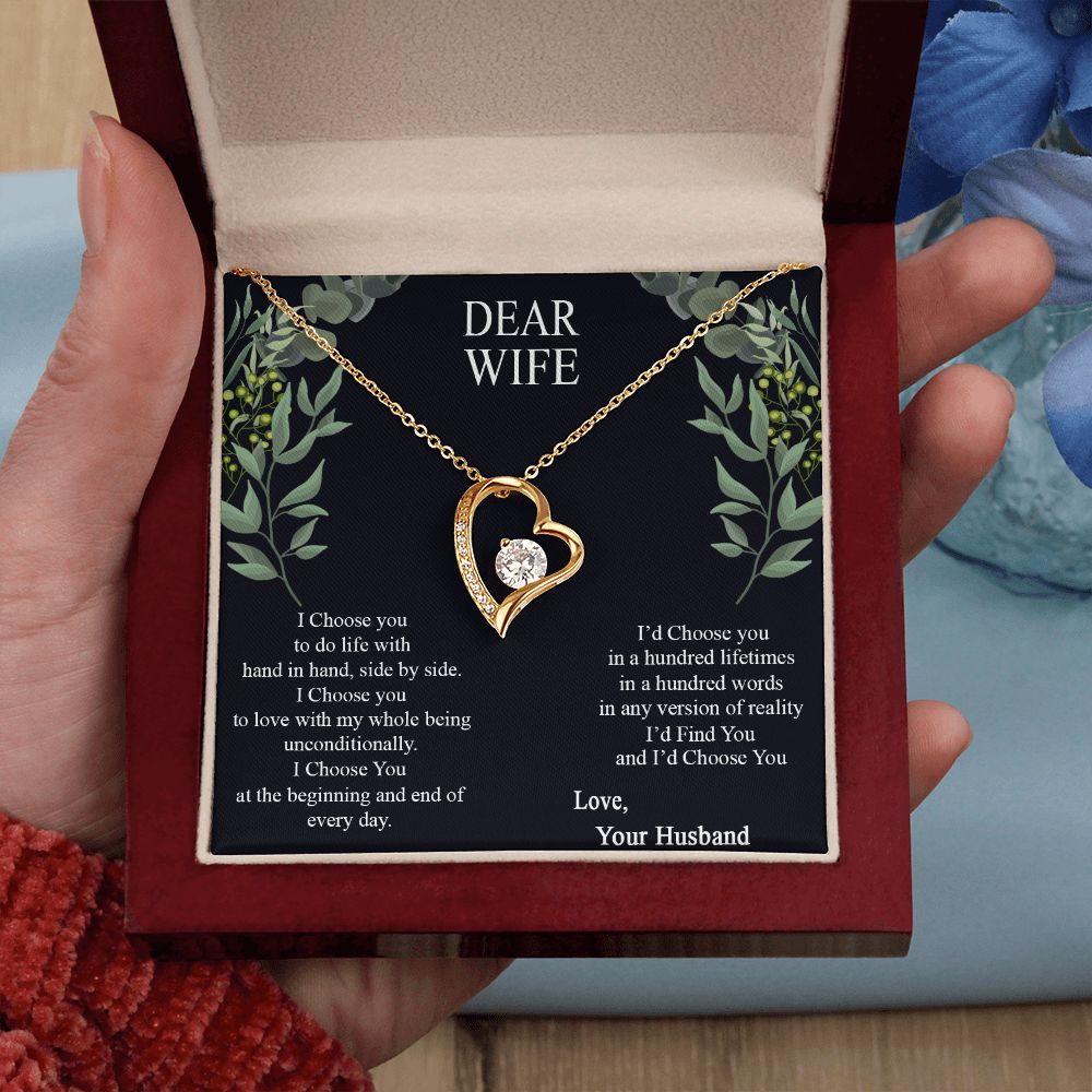 Birthday Gifts For Wife, Necklace Gifts For Wife From Husband, To My Wife Jewelry For Women , To My Wife Necklace  from Husband Wedding Anniversary Present For Wife, Beautiful Wife Jewelry Christmas12 Forever Love Necklace