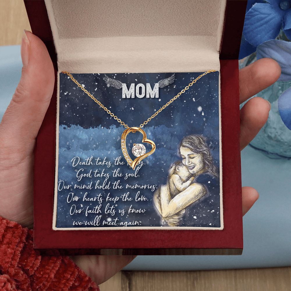 To My Mom Necklace Pendant Gift From Daughter Your Faith Lets Us Know With Message Card Gift For Mom Forever Love Necklace