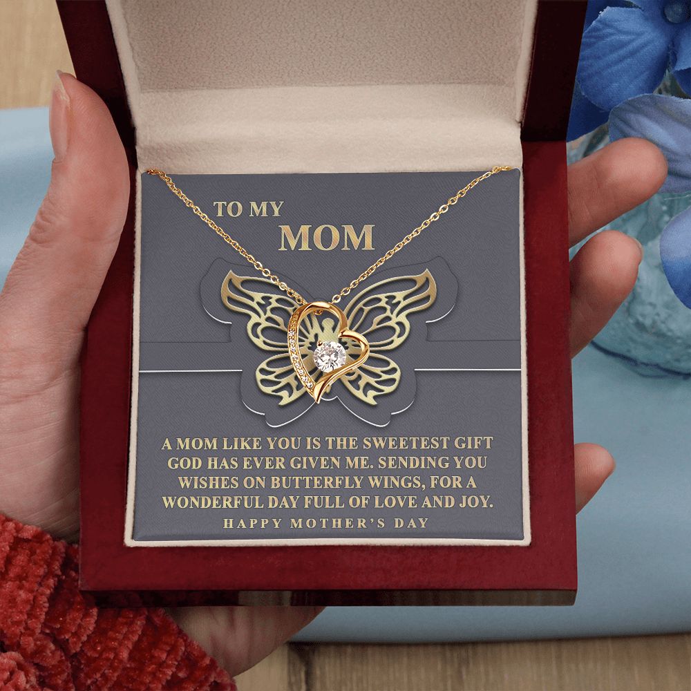 To My Mom Necklace, Gift For Mom, Mother's Day Gift from Daughter, Mom Jewelry Gift for Mothers Day, Birthday Gift for Mother, Moms Gift from Daughter Son, Necklace for Mom Mother 12 Forever Love Necklace