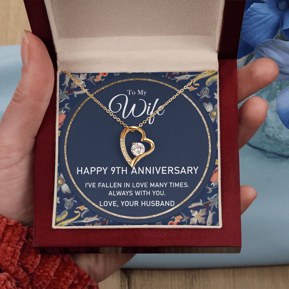 To My Wife Necklace from Husband, Personalized Necklace for Women, Luxury Necklace for Wife from Man Men, Wedding Anniversary Present For Wife, Beautiful Wife Jewelry Christmas Birthday Gifts For Wife6 Forever Love Necklace