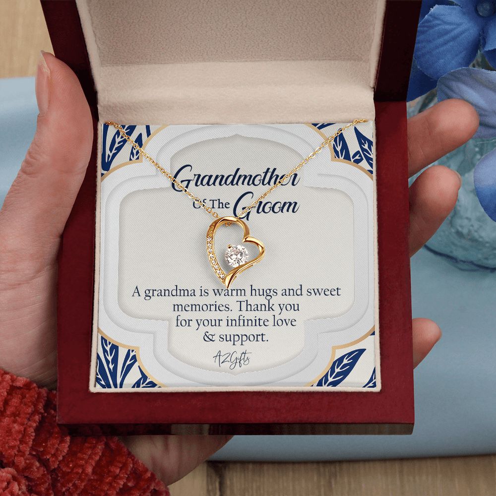 To My Grandmother Necklace, Gift for Grandmother Necklace, Mothers Day Gift For Grandma Nana, Grandma Jewelry From Grandchildren GrandKids , Jewelry Box Gift For Grandma Grandmother3 Forever Love Necklace
