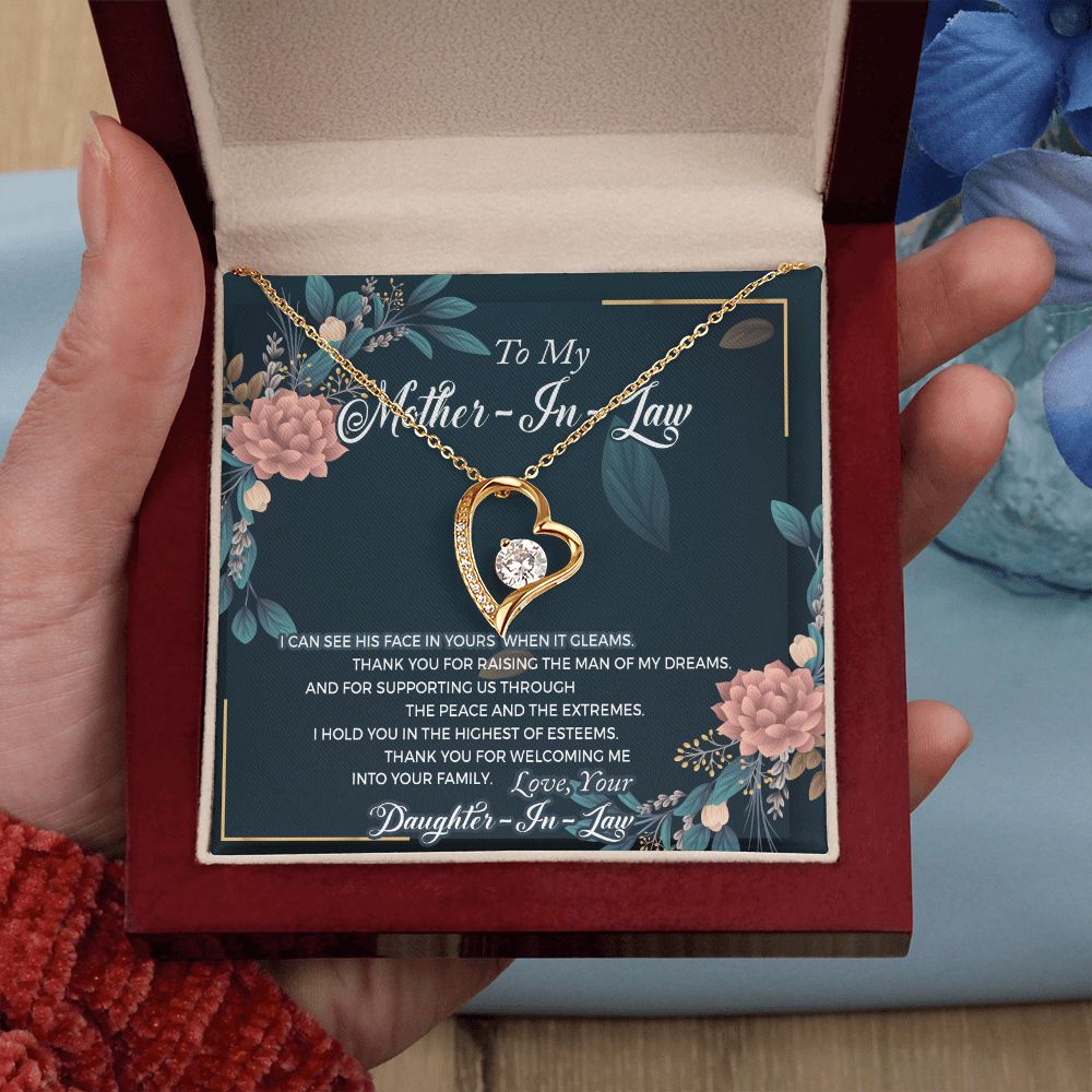 Mother in Law Necklace, Jewelry for Women, Future Mother in Law Gifts from Daughter in Law, Mother of Bride Gifts For Mother in Law, Birthday Gifts For Mother In Law From Daughter In Law2 Forever Love Necklace