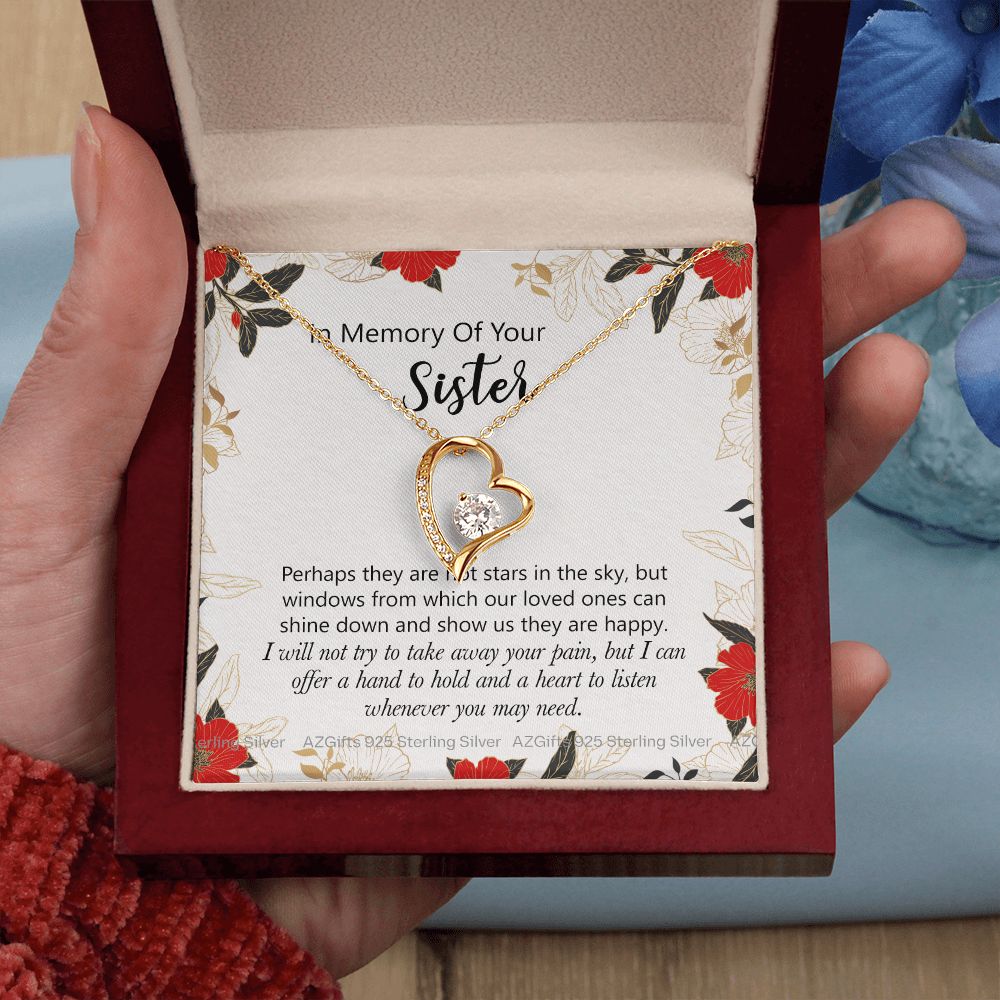 In Memory Of Your Sister Gift, Sympathy Loss Of Sister, Memorial Gift For Loss Of Sister , Sympathy Gift Loss Of A Sister, Loss Of A Sister Forever Love Necklace