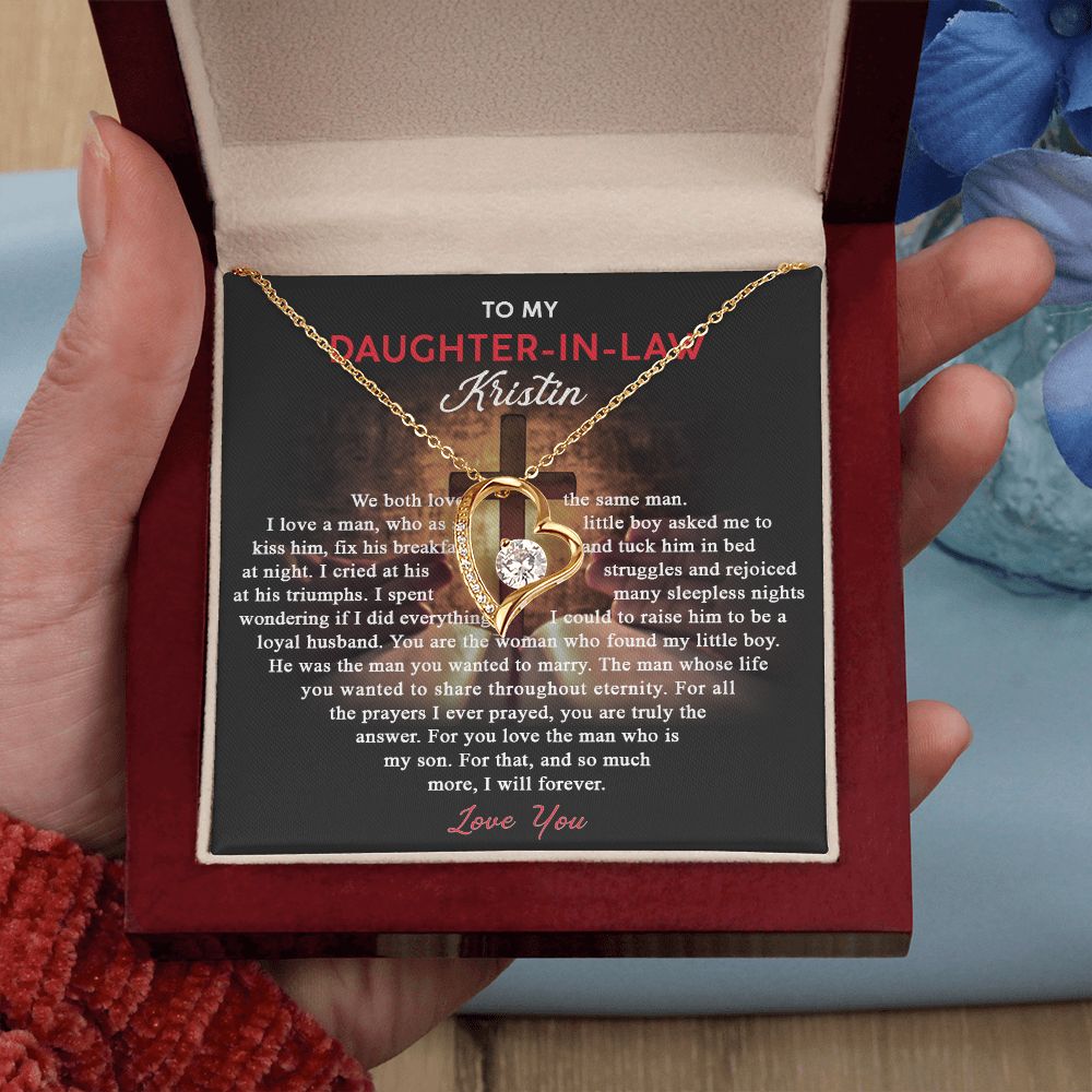 Daughter In Law Gifts Ideas, Daughter In Law Necklace, Gifts For Future Daughter In Law, Daughter In Law Birthday Gifts, Daughter-in-law Gifts From Mother In Law, Birthday Gifts For Daughter8 Forever Love Necklace