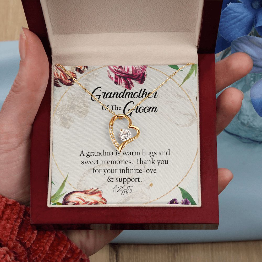 To My Grandmother Necklace, Gift for Grandmother Necklace, Mothers Day Gift For Grandma Nana, Grandma Jewelry From Grandchildren GrandKids , Jewelry Box Gift For Grandma Grandmother1 Forever Love Necklace