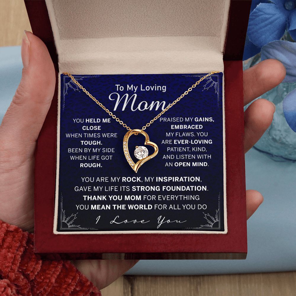 To My Mom Necklace, Gift For Mom, Mother's Day Gift from Daughter, Mom Jewelry Gift for Mothers Day, Birthday Gift for Mother, Moms Gift from Daughter Son, Necklace for Mom Mother Forever Love Necklace
