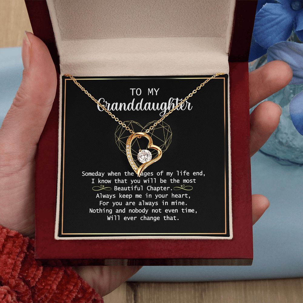 To my Granddaughter Necklace Gift For Granddaughter Birthday Congrats Graduation Forever Love Necklace