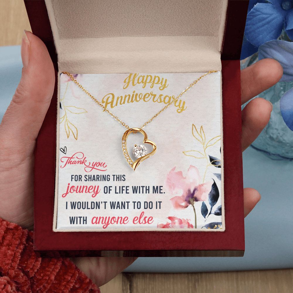 To My Wife Necklace, Wedding Anniversary Jewelry For Women, Necklace For Wife from Husband, Gift For Wife Birthday Gifts From Husband Necklace, Jewelry With Message Card In A Gift Box9 Forever Love Necklace