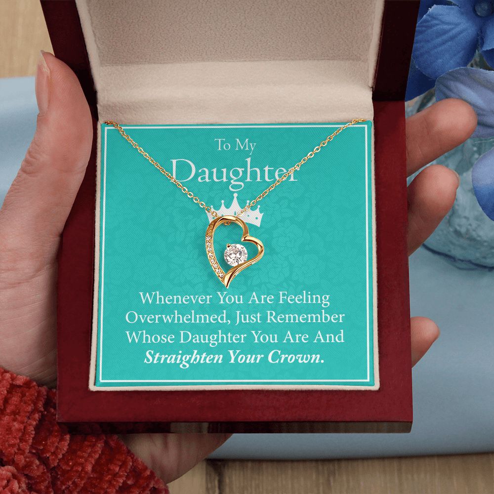 Jewelry Pendant Present for Daughter, To My Daughter Gift Necklace from Mom, Mother Daughter Gift Ideas, Birthday Christmas Gift Graduation Gifts for Daughters, Mother and Daughter Necklace 15 Forever Love Necklace