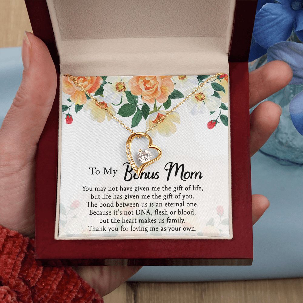 Mother Daughter Necklace as Daughter Gift from Mom, Mom Necklace as Christmas Gift for Mom from Son, Birthday Gift for Mother in Law Necklace, Bonus Mom Gifts for Step Mom Necklace5 Forever Love Necklace