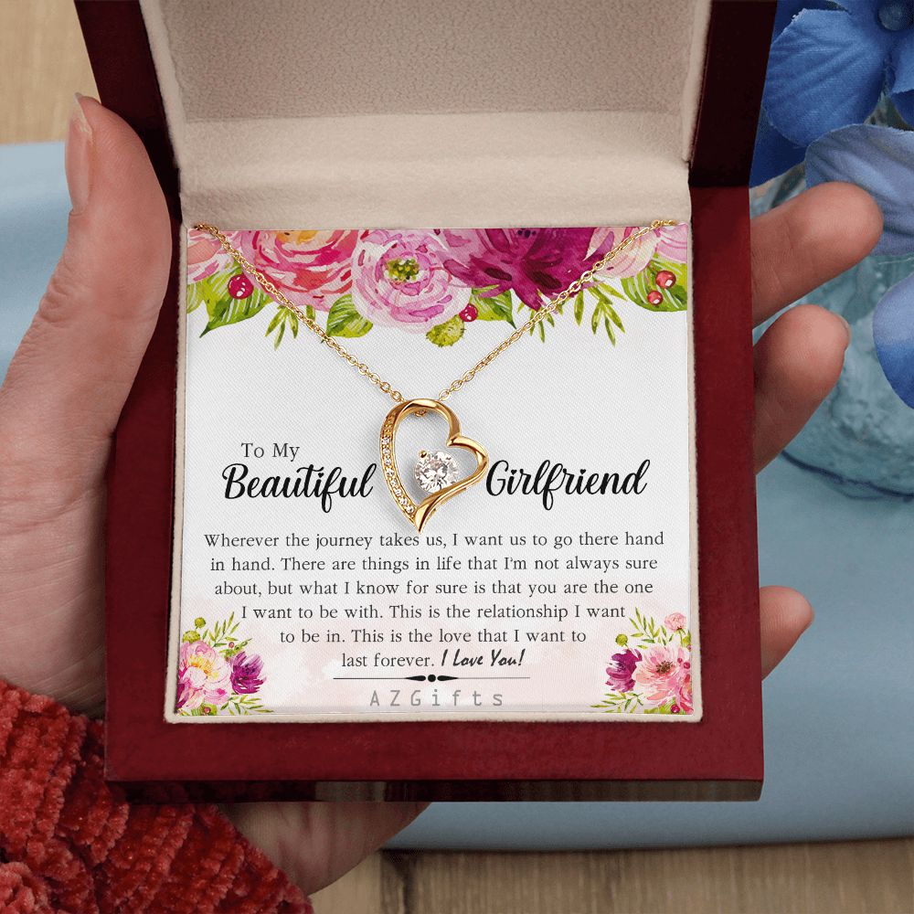 To My Girlfriend Necklace from Boyfriend To My Future Wife Necklace Jewelry For Girlfriend Gift For Girlfriend Gift for Her Romantic Birthday Valentines Day Gift For Girlfriend Gifts Necklaces 5 Forever Love Necklace