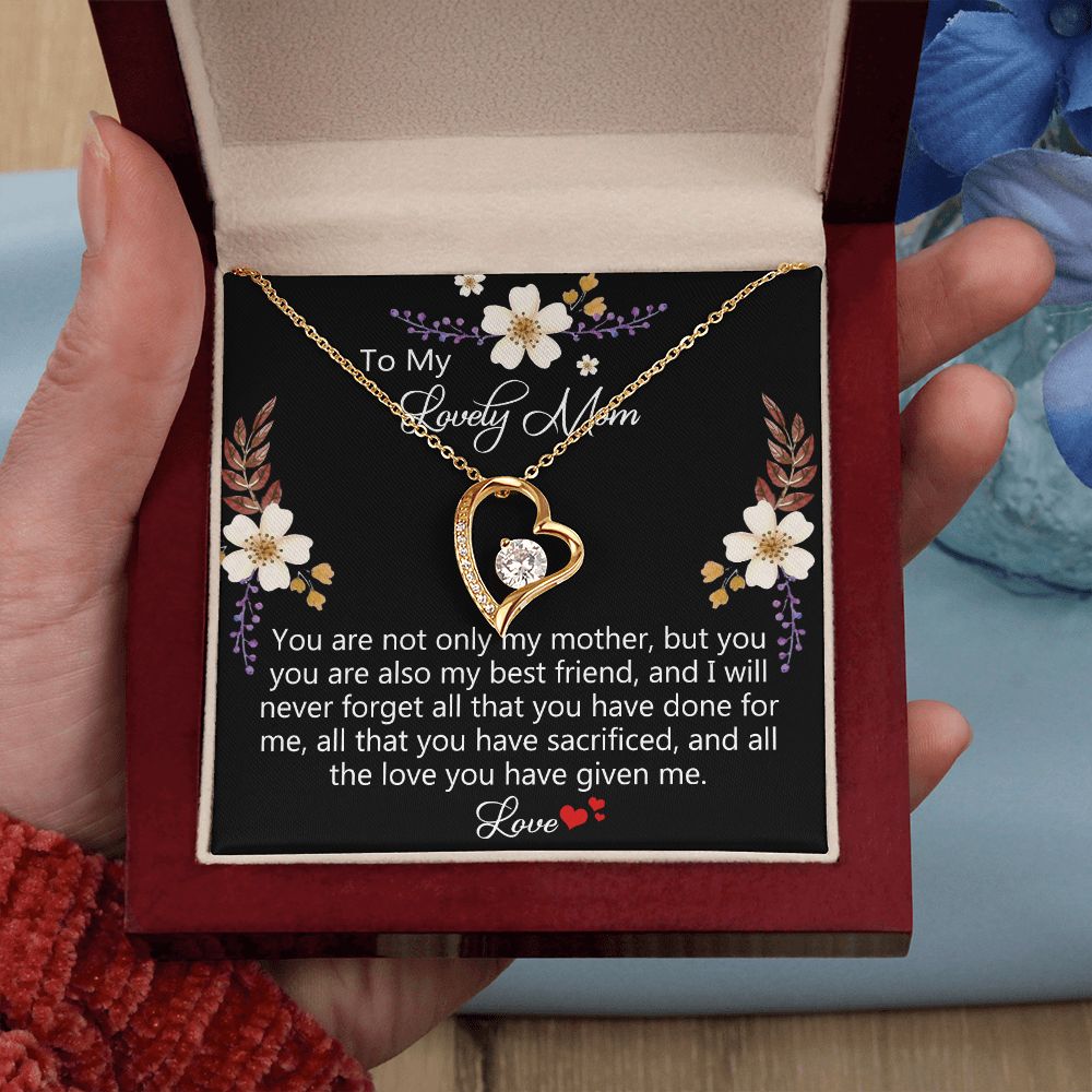 To My Mom Necklace, Gift For Mom, Mother's Day Gift from Daughter, Mom Jewelry Gift for Mothers Day, Birthday Gift for Mother, Moms Gift from Daughter Son, Necklace for Mom Mother15 Forever Love Necklace