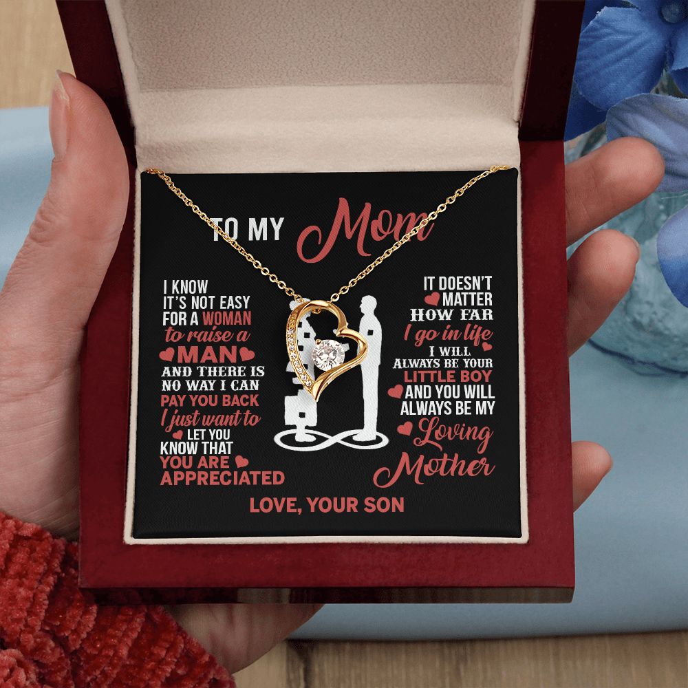 Mom Necklace Mothers Day Gift From Son To My Mom Forevere Love Necklace Gift Mom Forever Love Necklace