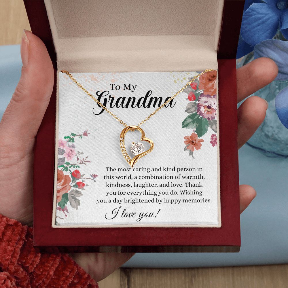 To My Grandma Necklace, Gift for Grandmother Necklace, Mothers Day Gift For Grandma Nana, Grandma Jewelry From Grandchildren GrandKids , Jewelry Box Gift For Grandma Grandmother3 Forever Love Necklace