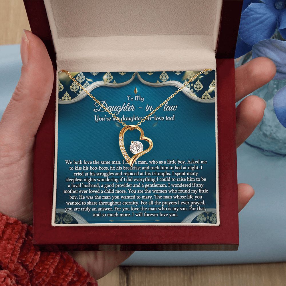 Daughter In Law Gifts Ideas, Daughter In Law Necklace, Gifts For Future Daughter In Law, Daughter In Law Birthday Gifts, Daughter-in-law Gifts From Mother In Law, Birthday Gifts For Daughter2 Forever Love Necklace