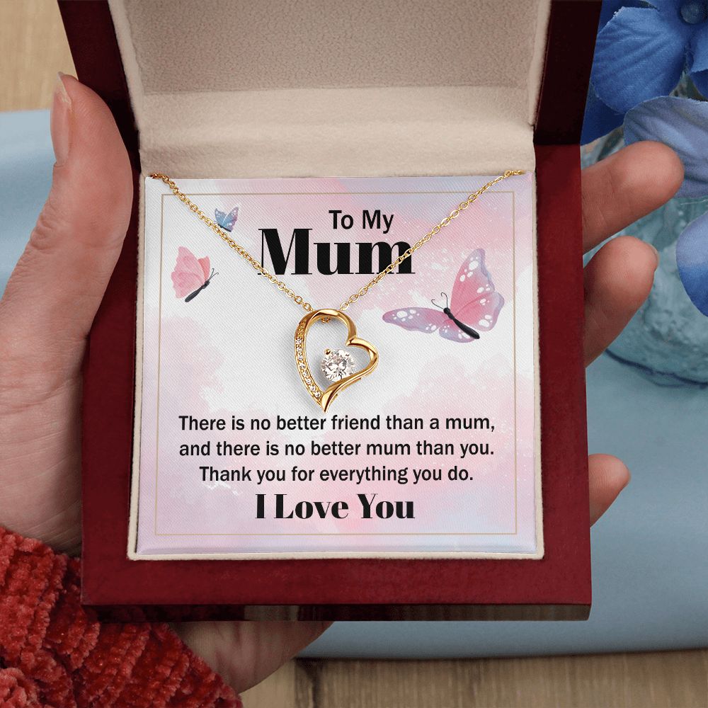 Mom Necklace Gifts for Mom from Daughter to Mom Gifts for Mothers Day from Daughter, To My Mom Necklace from Daughter to Mom Birthday Gifts Necklace with Message Card and Gift Box19 Forever Love Necklace