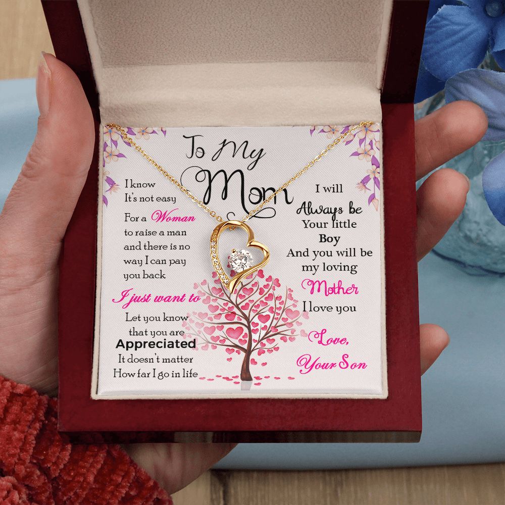 To My Mom Necklace Pendant Gift From Son I Know It's Not Easy For A Woman Necklace For To Mom Happy Mothers Day Mother In Law Gift On Birthday Anniversary Gift 30821 Forever Love Necklace
