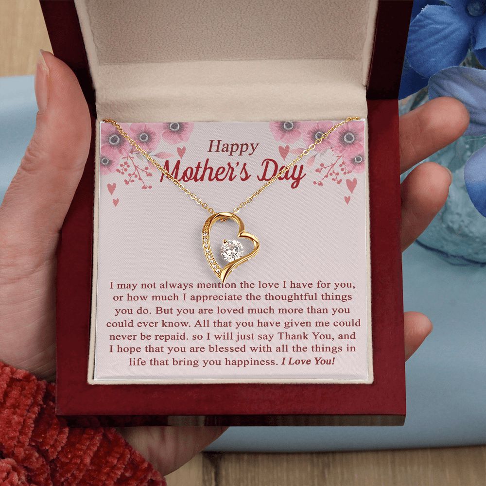 vTo My Mom Angel Mother Necklace Pendant Gift From Daughter Or Son With Message Card Gift For Mom Forever Love Necklace