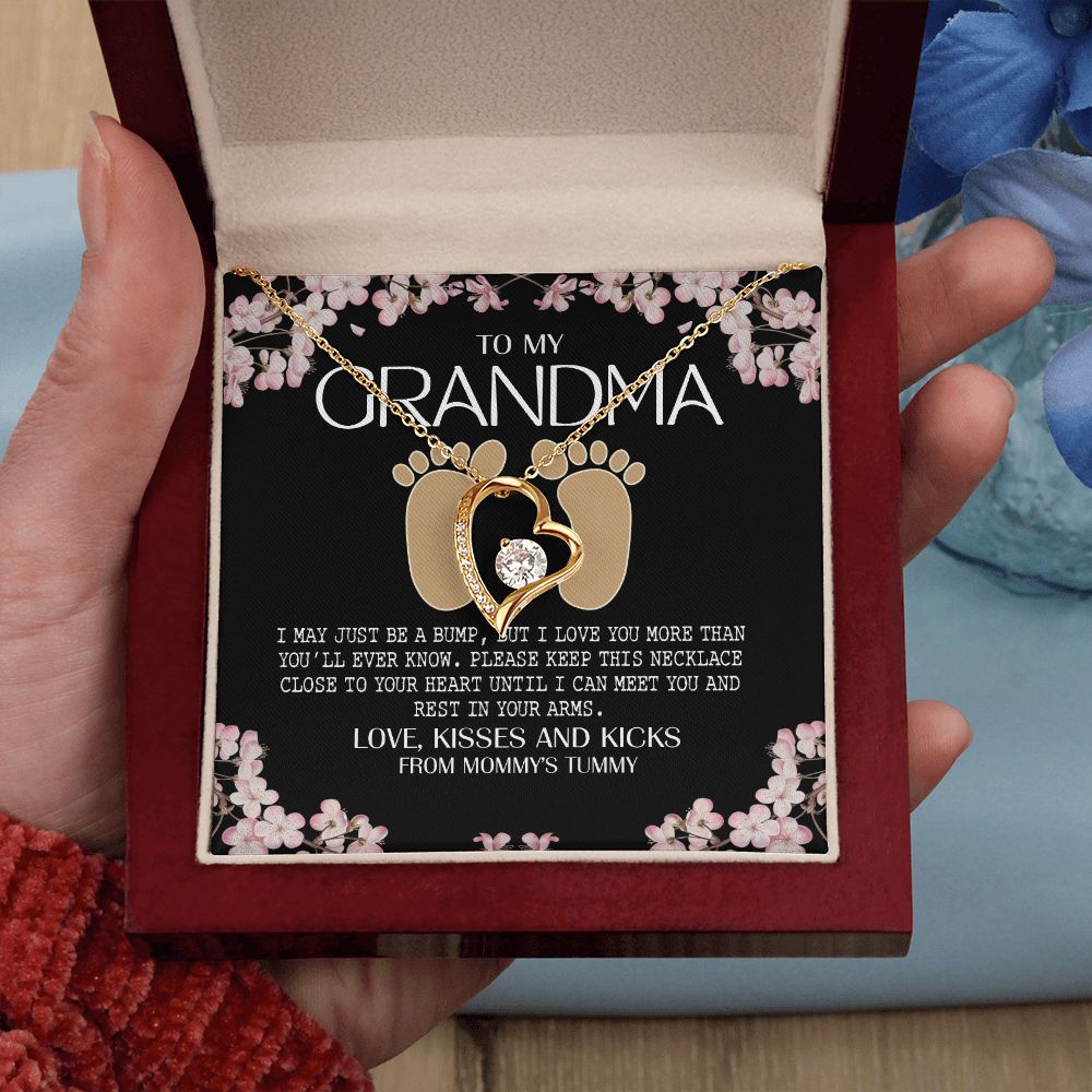 To My Grandma Necklace, Gift for Grandmother Necklace, Mothers Day Gift For Grandma Nana, Grandma Jewelry From Grandchildren GrandKids , Jewelry Box Gift For Grandma Grandmother16 Forever Love Necklace