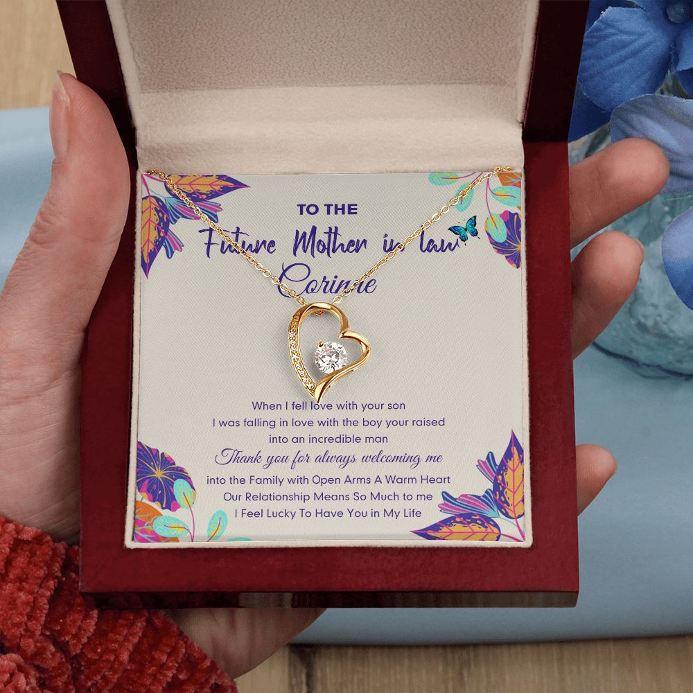 Mother in Law Necklace, Jewelry for Women, Future Mother in Law Gifts from Daughter in Law, Mother of Bride Gifts For Mother in Law, Birthday Gifts For Mother In Law From Daughter In Law16 Forever Love Necklace