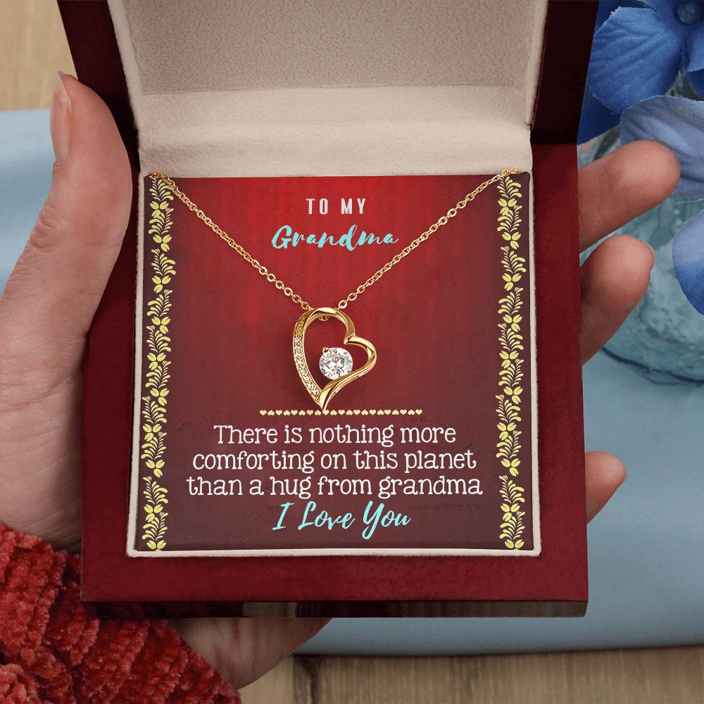 To My Grandma Necklace, Gift for Grandmother Necklace, Mothers Day Gift For Grandma Nana, Grandma Jewelry From Grandchildren GrandKids , Jewelry Box Gift For Grandma Grandmother20 Forever Love Necklace