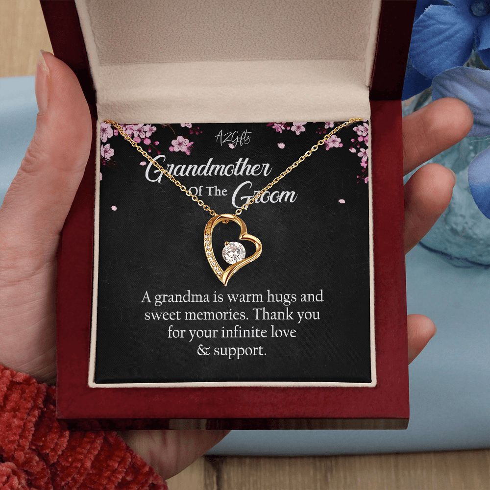 To My Grandmother Necklace, Gift for Grandmother Necklace, Mothers Day Gift For Grandma Nana, Grandma Jewelry From Grandchildren GrandKids , Jewelry Box Gift For Grandma Grandmother Forever Love Necklace