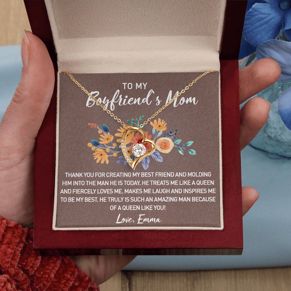 Gift for Boyfriend's Mom, Boyfriend Mom Gift, To My Boyfriends Mom's Gift, Mother's Day Gift for Boyfriends Mom, Boyfriend Mom Forever Love Necklace