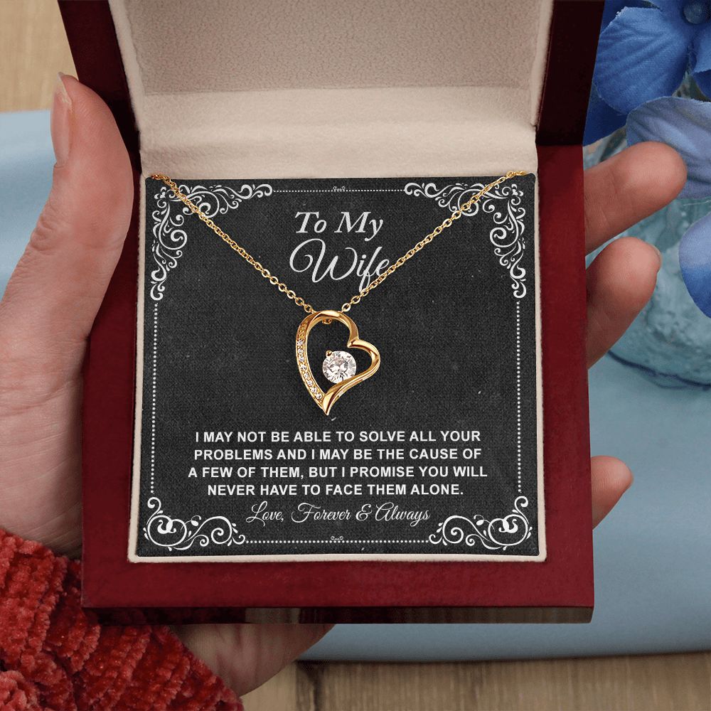 To My Wife Necklace, Gift For Wife From Husband, Anniversary Gift, Valentine's Forever Love Necklace