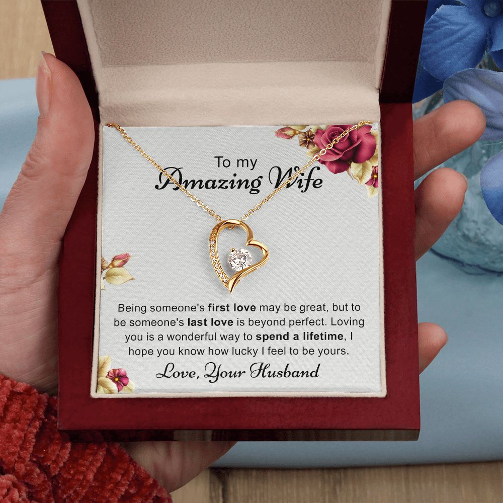 Birthday Gifts For Wife, Necklace Gifts For Wife From Husband, To My Wife Jewelry For Women , To My Wife Necklace  from Husband Wedding Anniversary Present For Wife, Beautiful Wife Jewelry Christmas 6 Forever Love Necklace