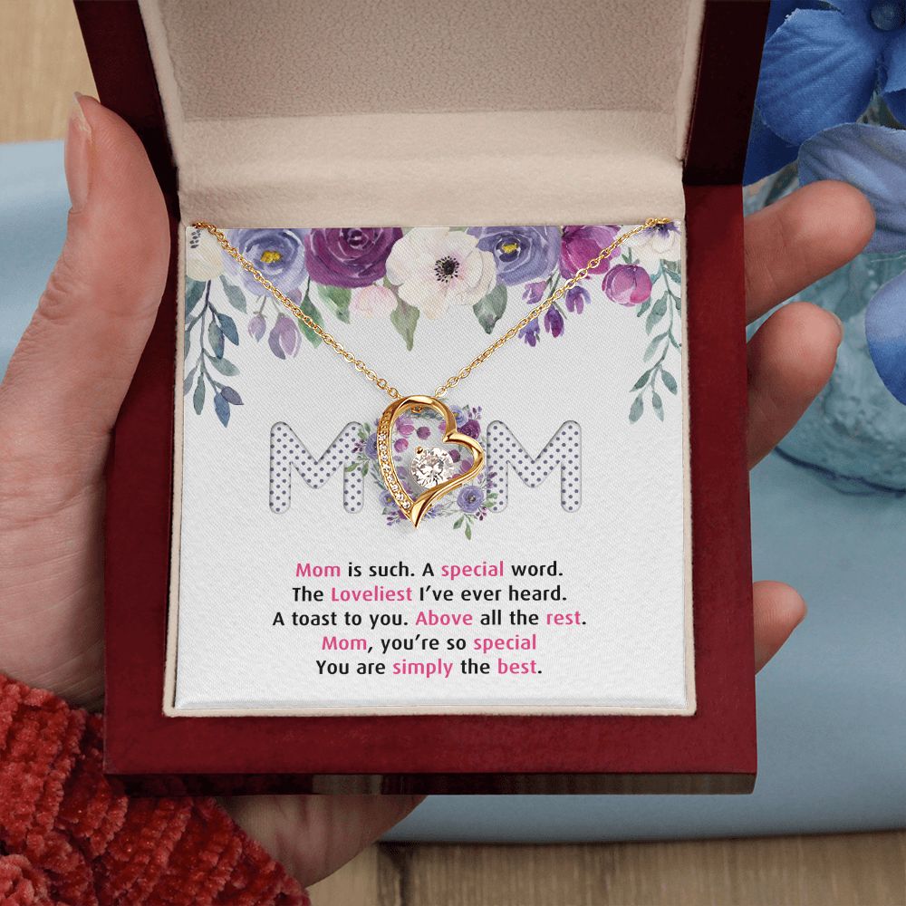 To My Mom Necklace Pendant Gift From Daughter Or Son Happy Mother's Day Gift For Mom Birthday, Anniversary Mom Is Such A Special Forever Love Necklace