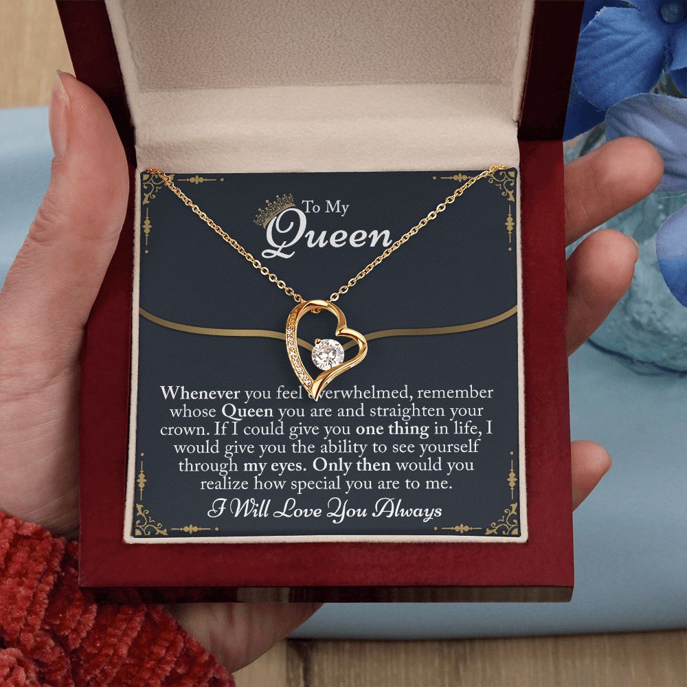 To My Queen Gift For Her Jewelry Gift Her Gift for Her Christmas Necklace Forever Love Necklace