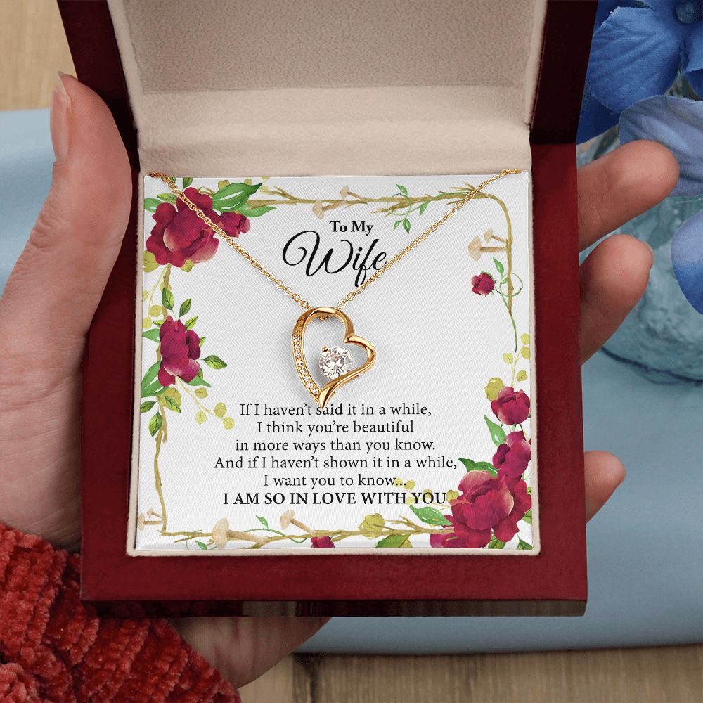 Birthday Gifts For Wife, Necklace Gifts For Wife From Husband, To My Wife Jewelry For Women , To My Wife Necklace  from Husband Wedding Anniversary Present For Wife, Beautiful Wife Jewelry Christmas19 Forever Love Necklace