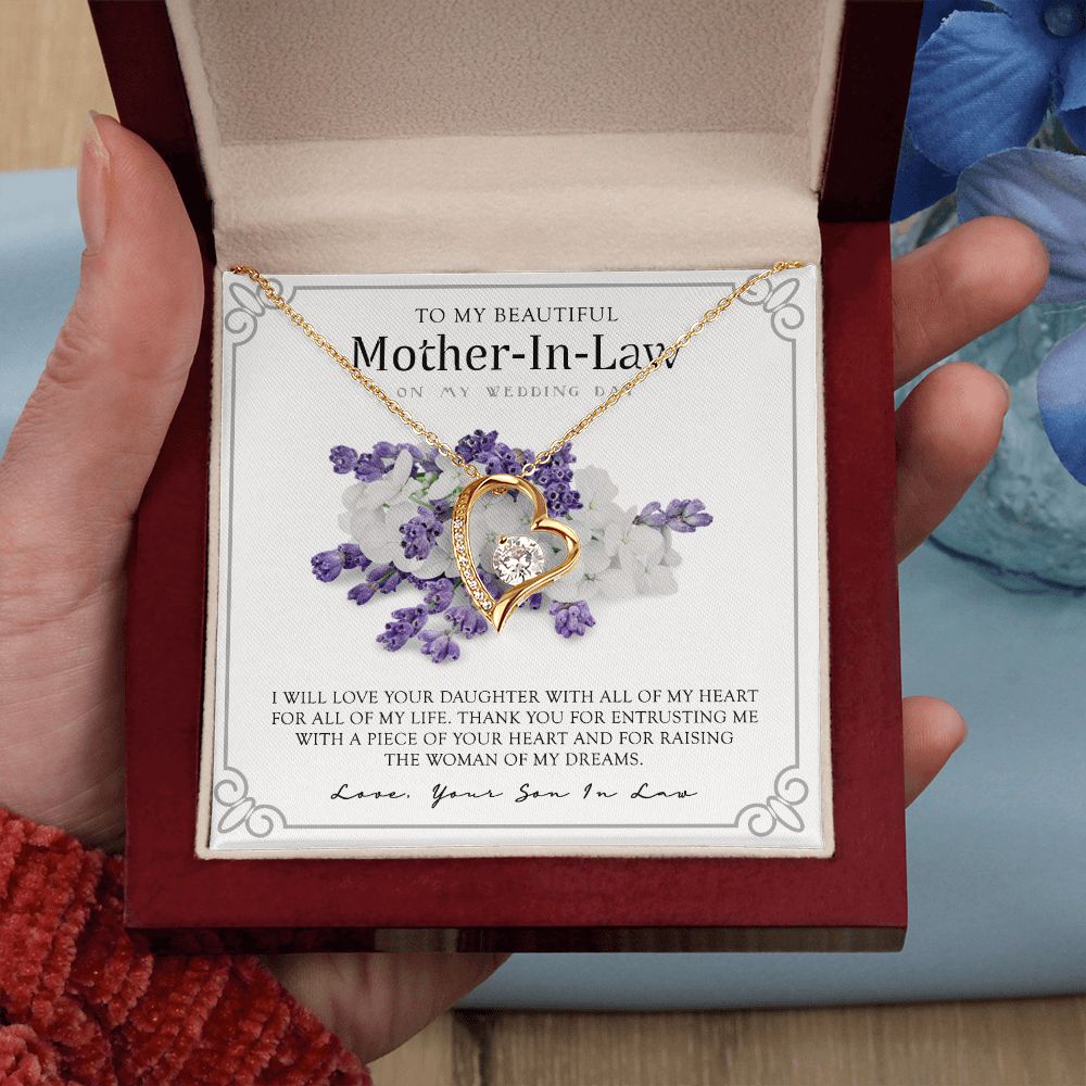 Mother in Law Necklace, Jewelry for Women, Future Mother in Law Gifts from Daughter in Law, Mother of Bride Gifts For Mother in Law, Birthday Gifts For Mother In Law From Daughter In Law9 Forever Love Necklace