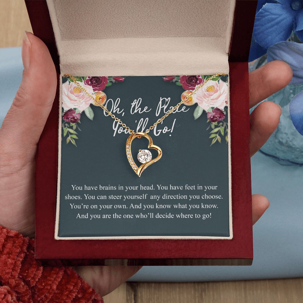 Best gift for her on graduation, Graduation Gifts Jewelry Congrats Graduation Pendants Gift For Daughter, Granddaughter, Niece, Sister Graduation Gift For Daughter Forever Love Necklace