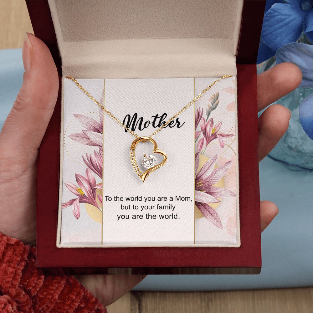 Mom Necklace Gifts for Mom from Daughter to Mom Gifts for Mothers Day from Daughter, To My Mom Necklace from Daughter to Mom Birthday Gifts Necklace with Message Card and Gift Box7 Forever Love Necklace