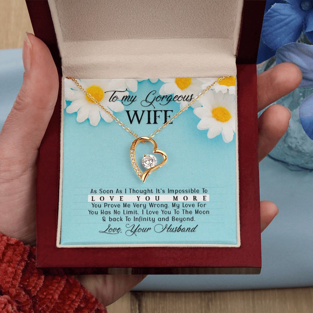 Birthday Gifts For Wife, Necklace Gifts For Wife From Husband, To My Wife Jewelry For Women , To My Wife Necklace  from Husband Wedding Anniversary Present For Wife, Beautiful Wife Jewelry Christmas33 Forever Love Necklace