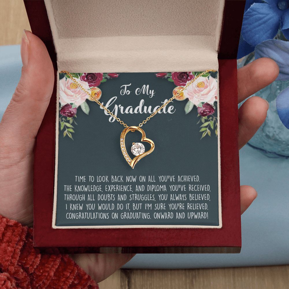 Graduation Gift Necklace for Girls Jewelry, College, High School, Elementary School, Senior Graduation Congrats Graduation Pendants Gift For Daughter, Granddaughter, Niece, Sister Forever Love Necklace